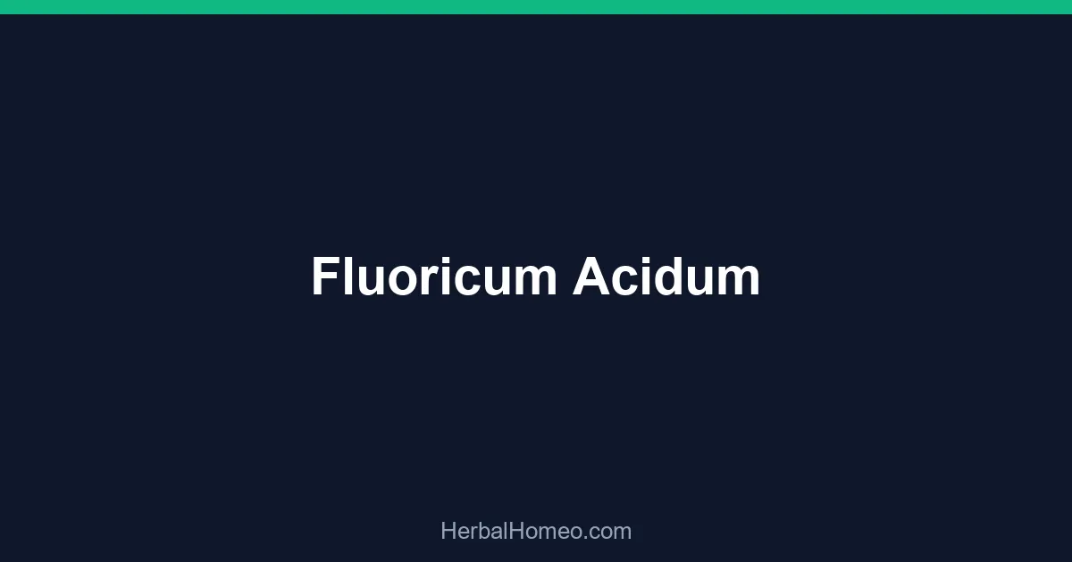 Fluoricum Acidum
