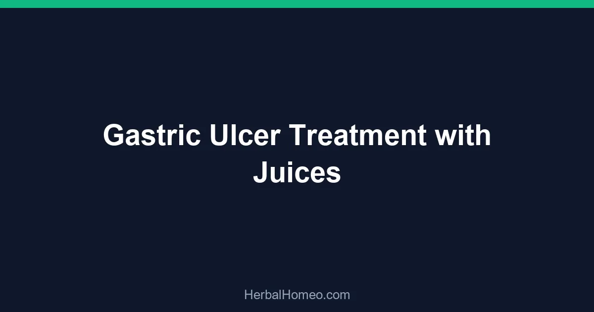 Gastric Ulcer Treatment with Juices