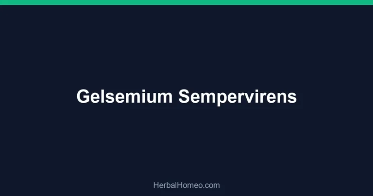 Gelsemium Sempervirens