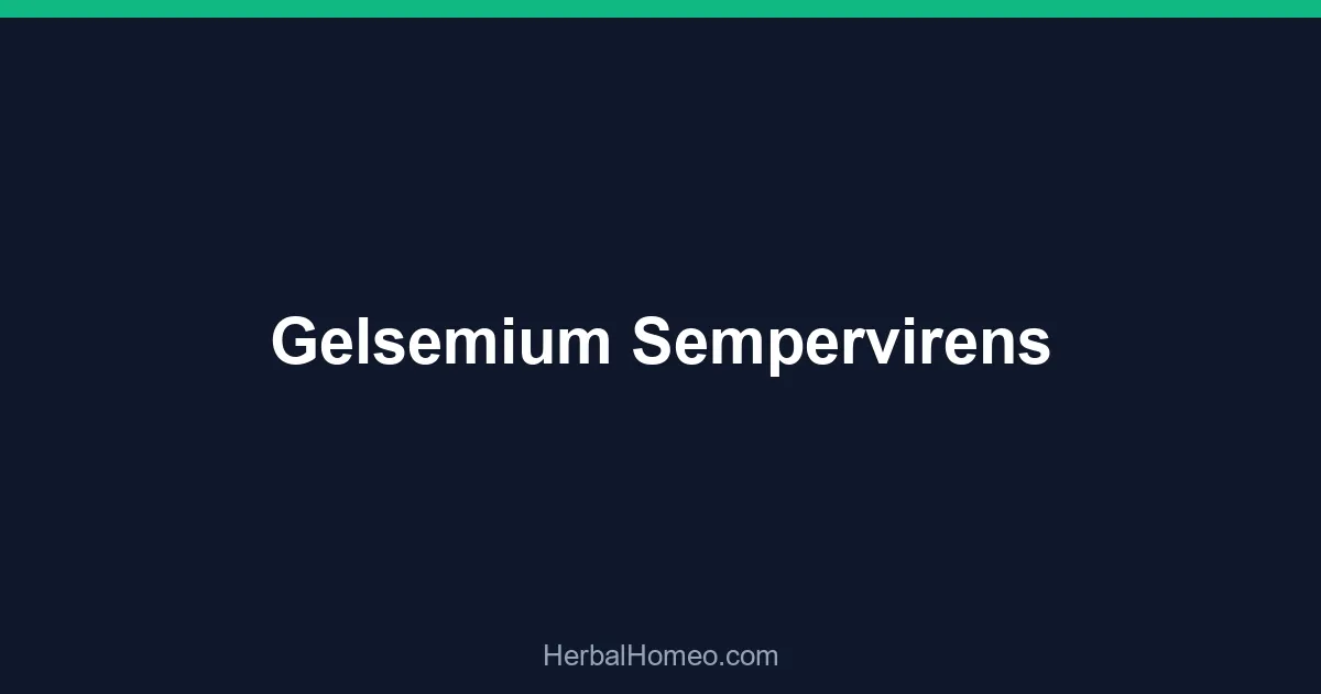 Gelsemium Sempervirens