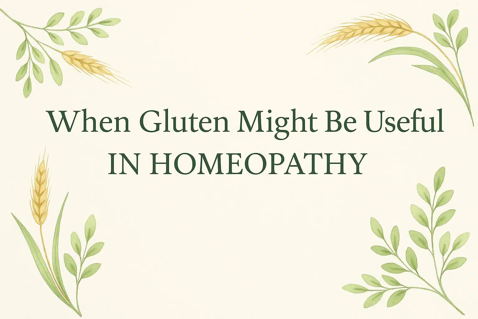 Gluten Acts as an Intercurrent Remedy