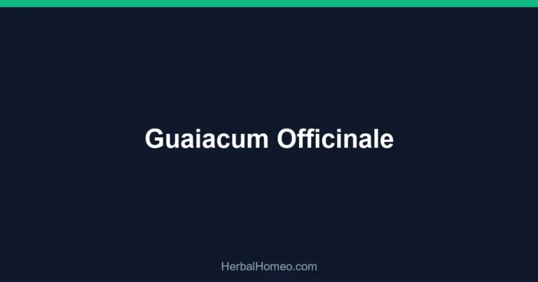 Guaiacum Officinale