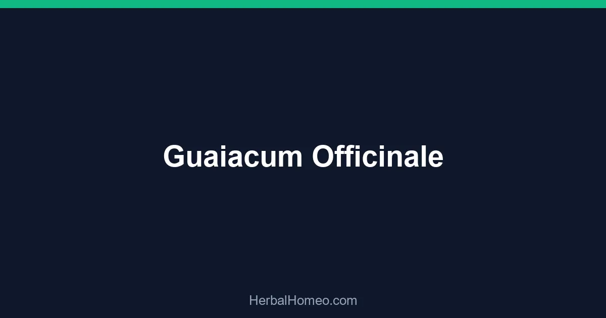 Guaiacum Officinale