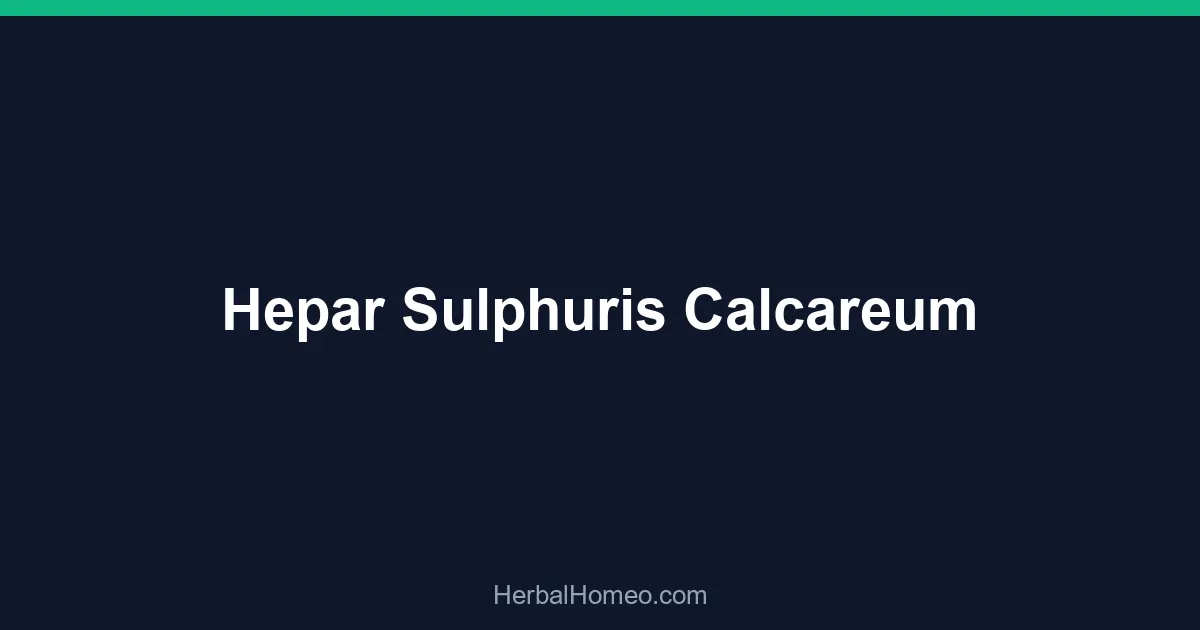 Hepar Sulphuris Calcareum