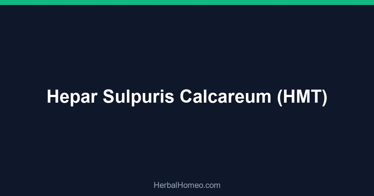Hepar Sulpuris Calcareum (HMT)