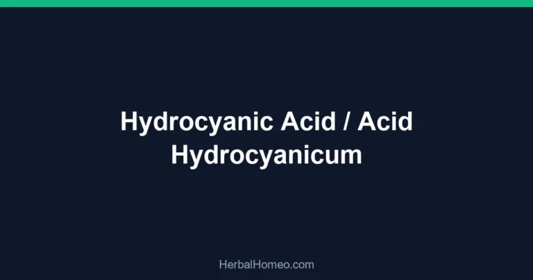 Hydrocyanic Acid / Acid Hydrocyanicum