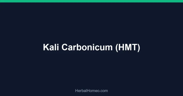 Kali Carbonicum (HMT)