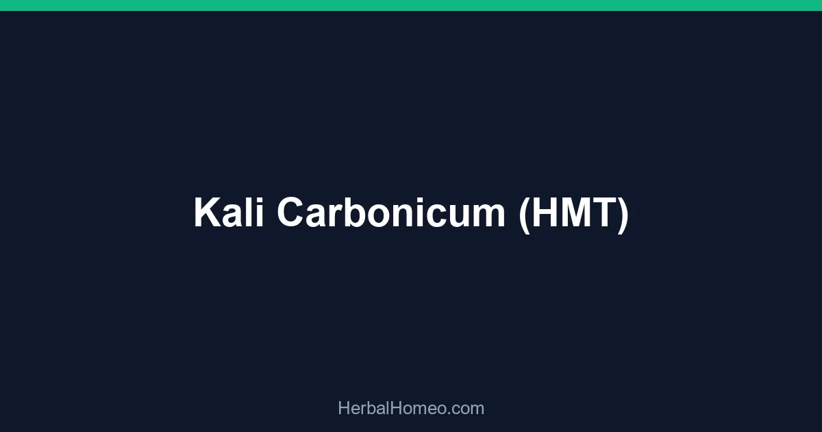 Kali Carbonicum (HMT)
