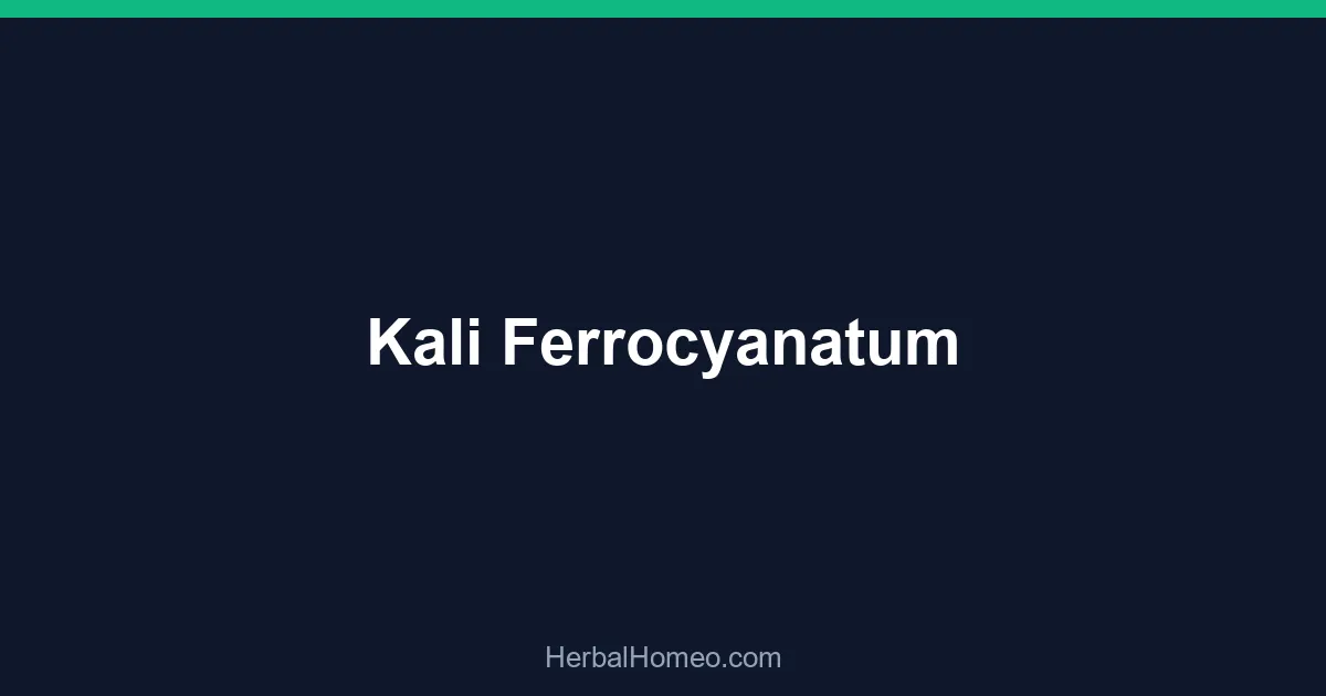 Kali Ferrocyanatum