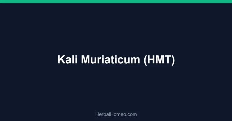 Kali Muriaticum (HMT)