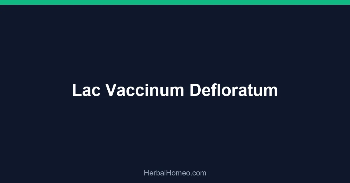 Lac Vaccinum Defloratum