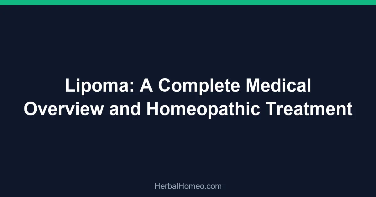 Lipoma: A Complete Medical Overview and Homeopathic Treatment