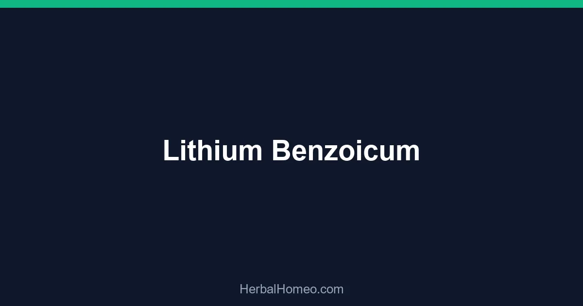 Lithium Benzoicum