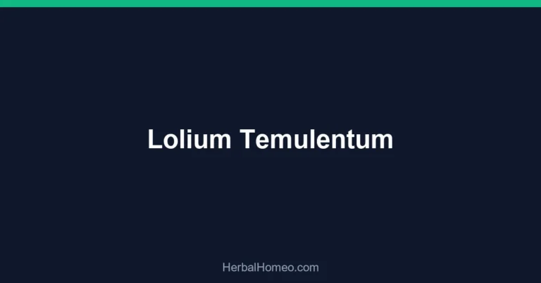 Lolium Temulentum
