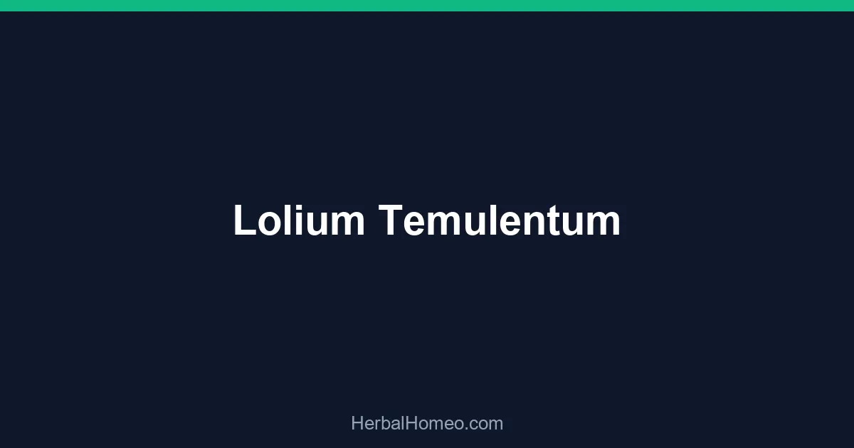 Lolium Temulentum