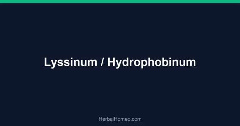 Lyssinum / Hydrophobinum