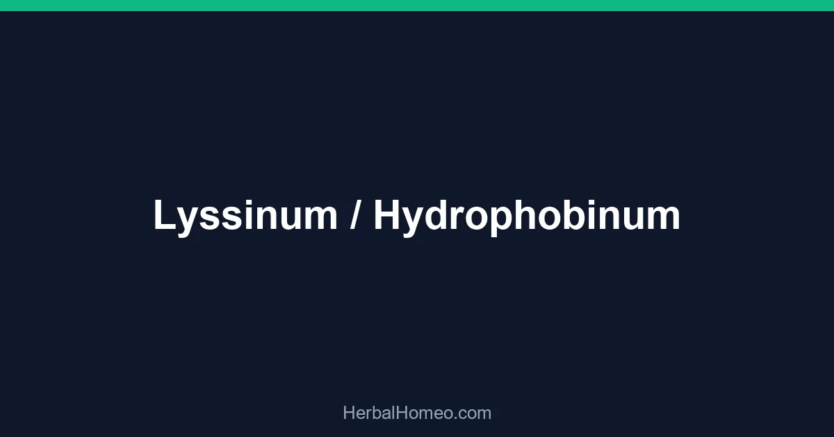 Lyssinum / Hydrophobinum