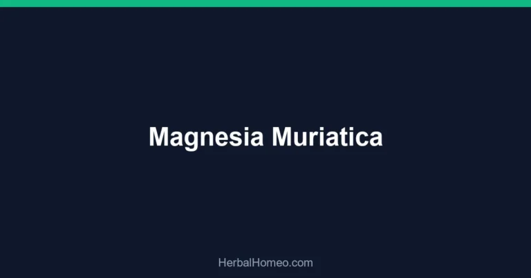 Magnesia Muriatica