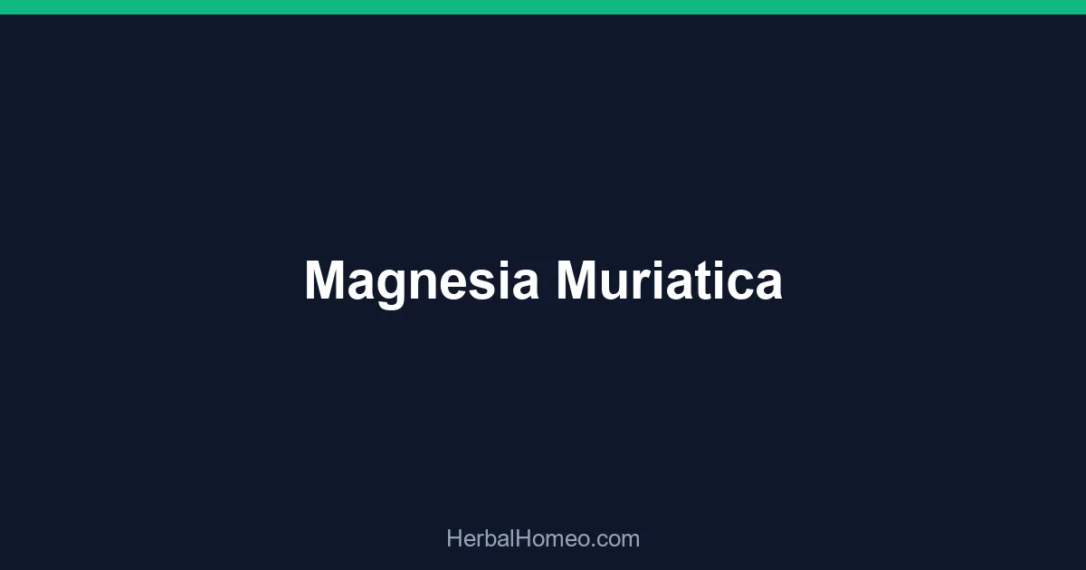Magnesia Muriatica