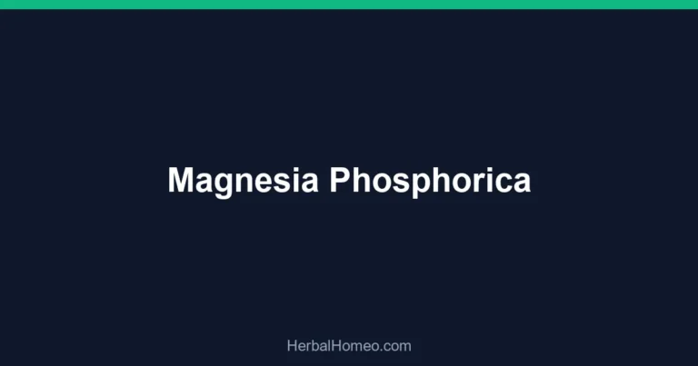 Magnesia Phosphorica
