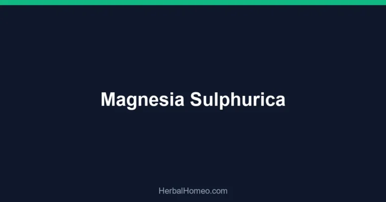 Magnesia Sulphurica