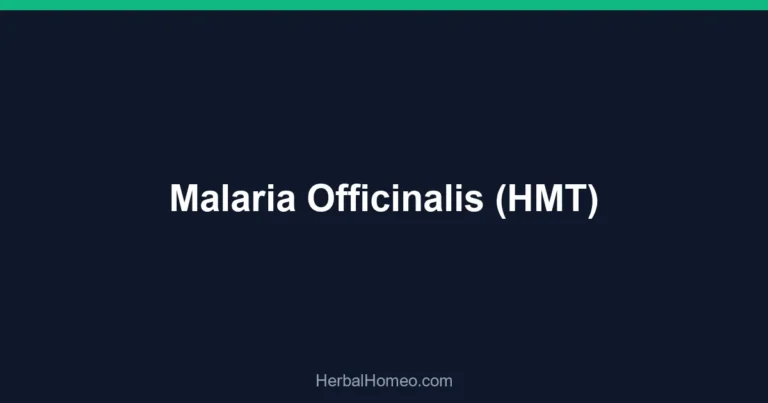 Malaria Officinalis (HMT)
