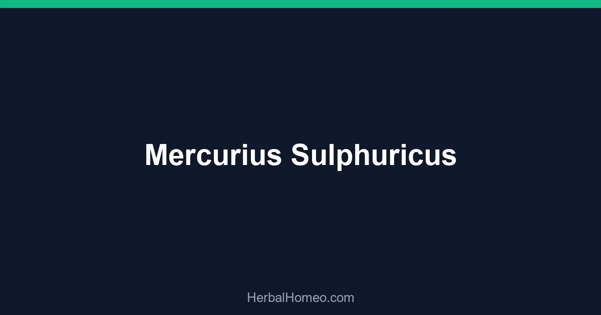 Mercurius Sulphuricus