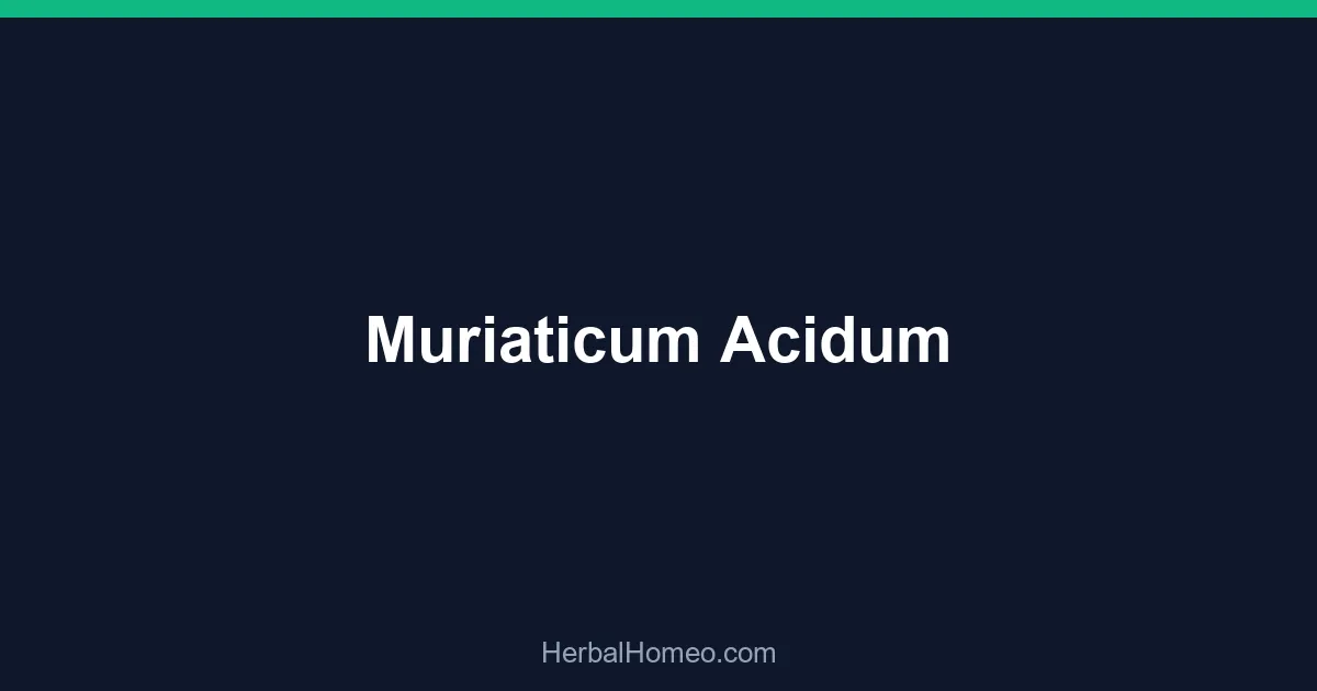 Muriaticum Acidum