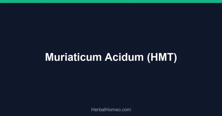 Muriaticum Acidum (HMT)