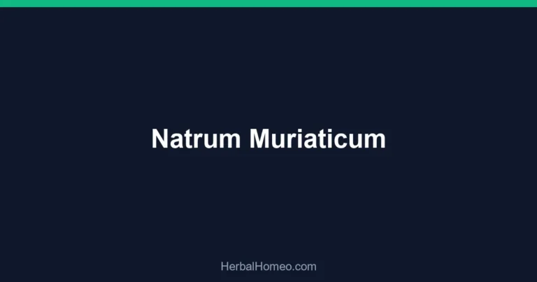 Natrum Muriaticum