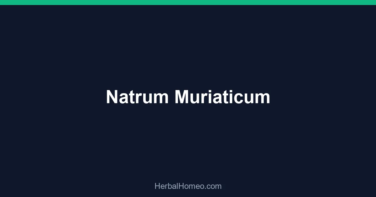 Natrum Muriaticum