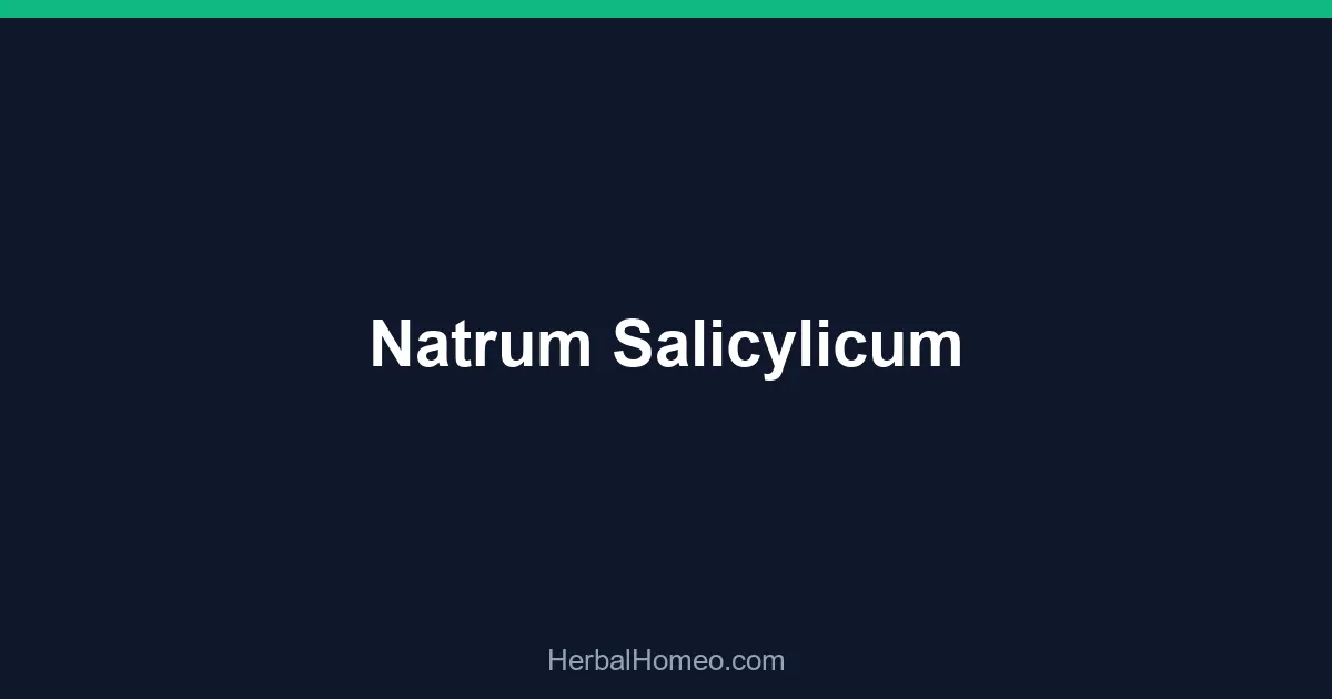Natrum Salicylicum