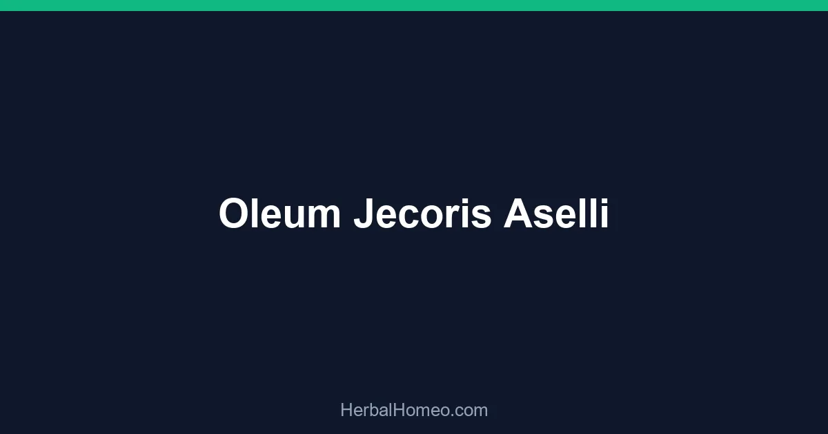 Oleum Jecoris Aselli