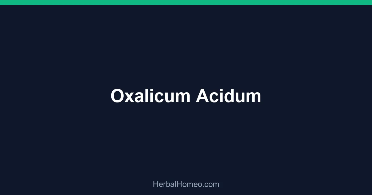 Oxalicum Acidum