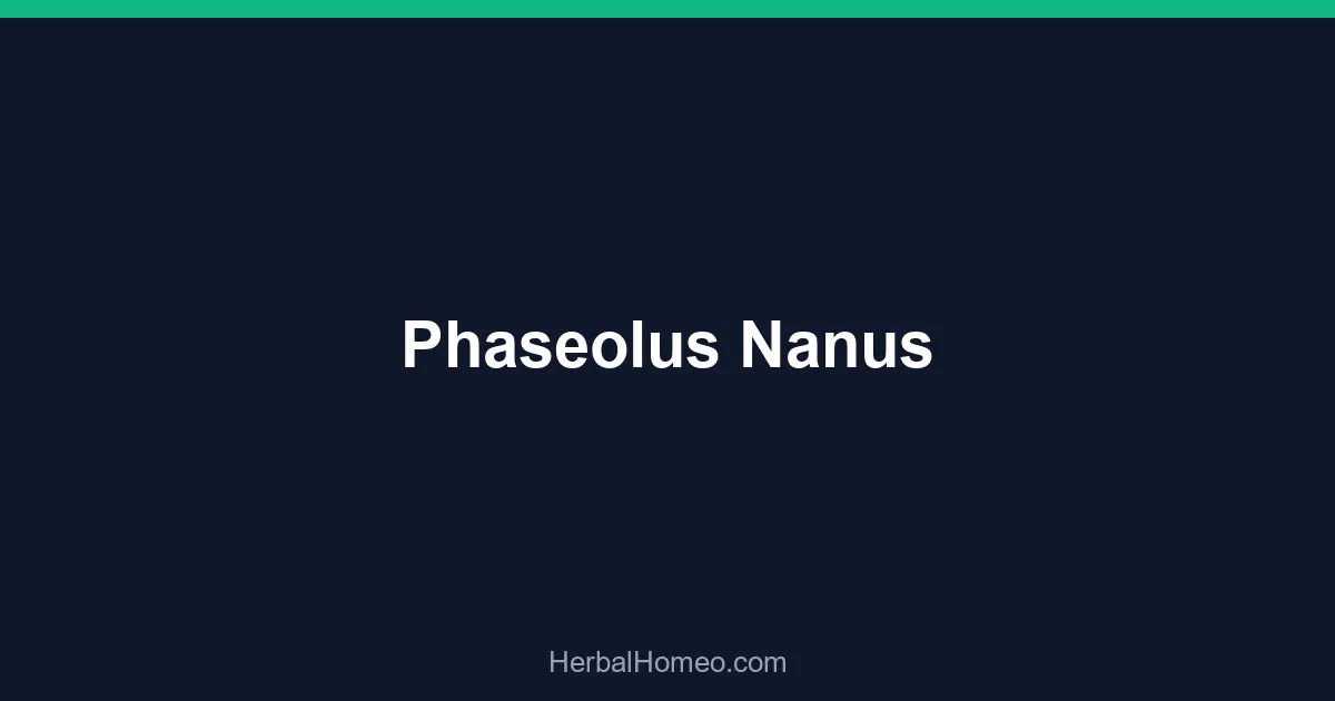 Phaseolus Nanus