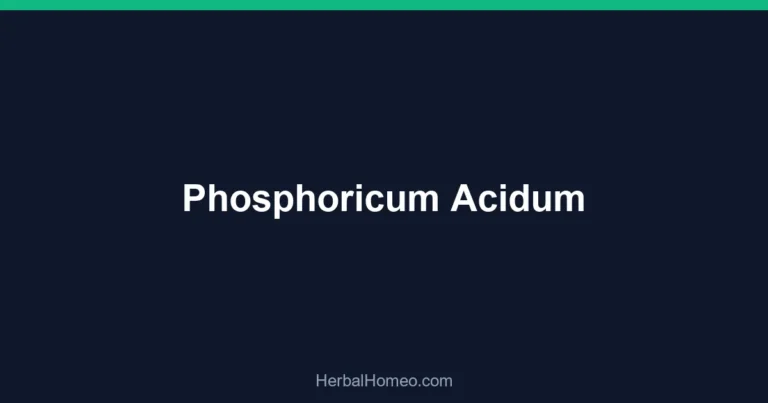Phosphoricum Acidum