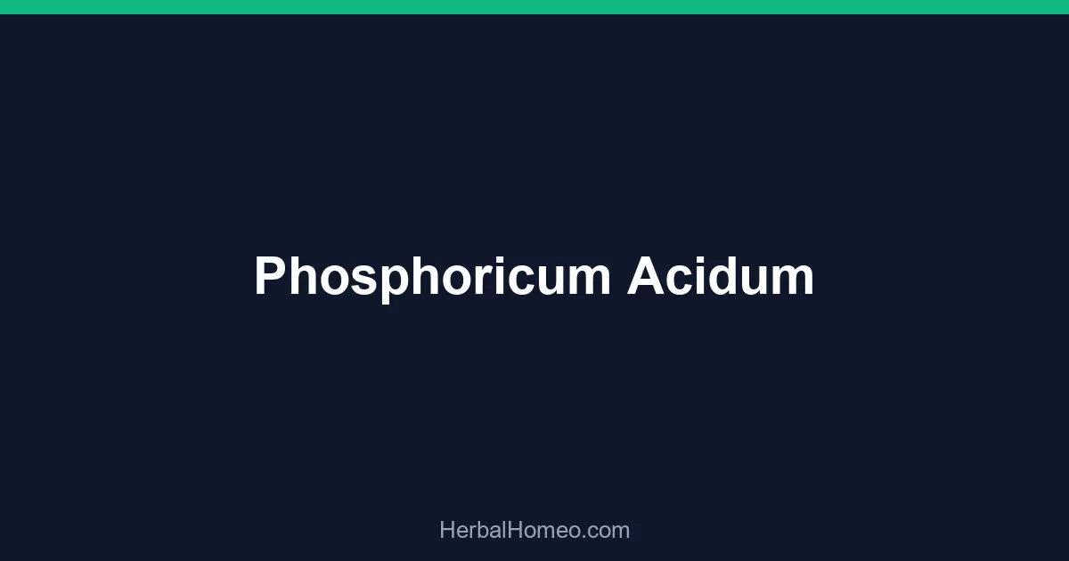Phosphoricum Acidum