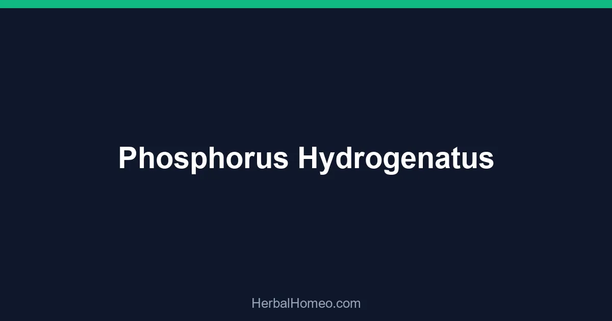 Phosphorus Hydrogenatus