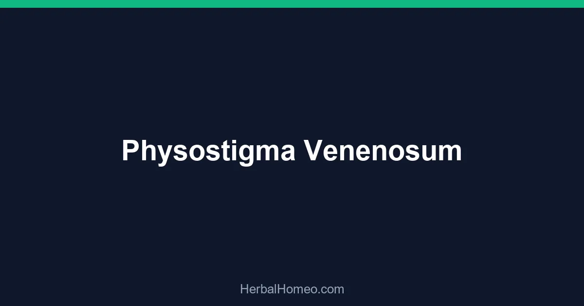Physostigma Venenosum