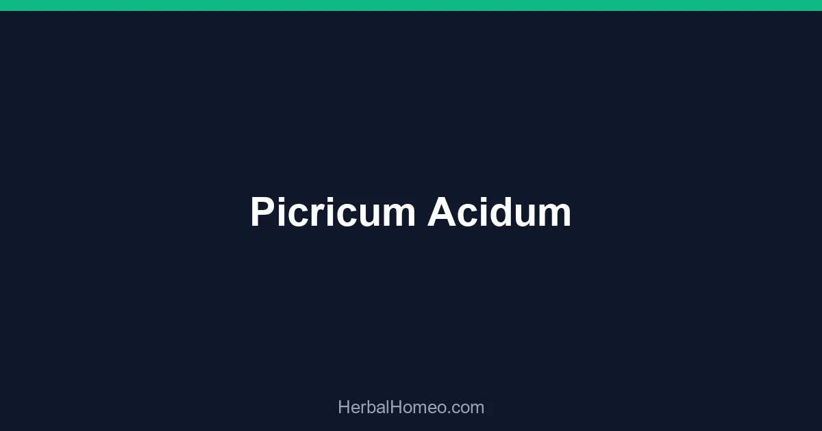 Picricum Acidum