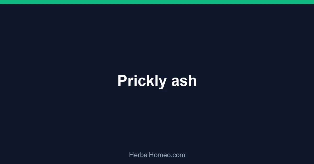 Prickly ash