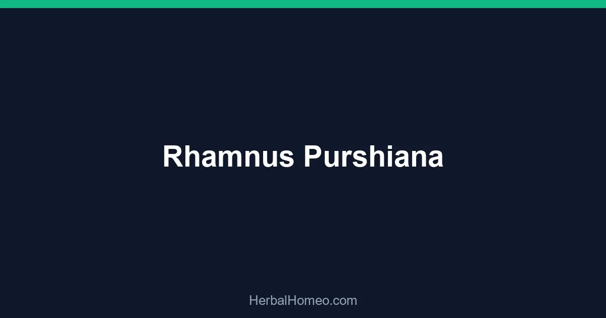 Rhamnus Purshiana