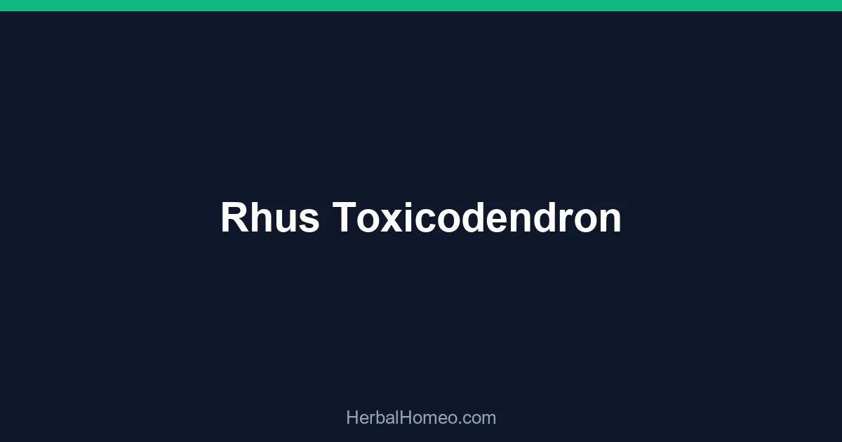Rhus Toxicodendron