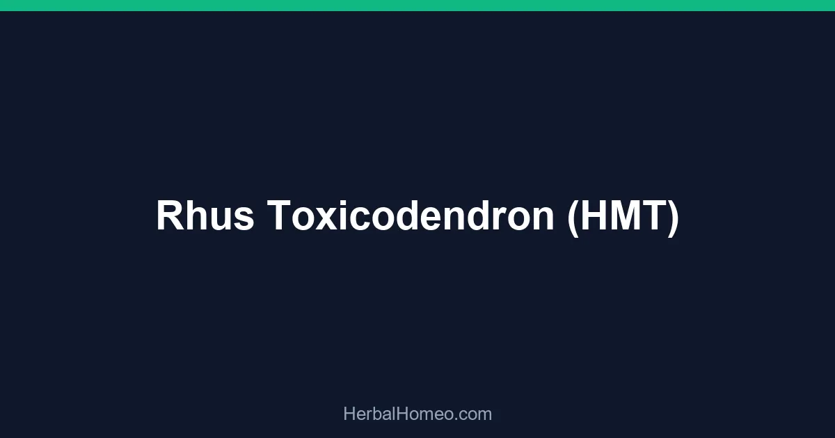 Rhus Toxicodendron (HMT)