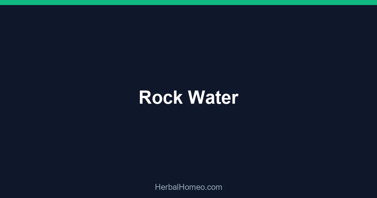 Rock Water