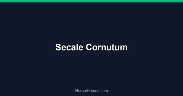 Secale Cornutum