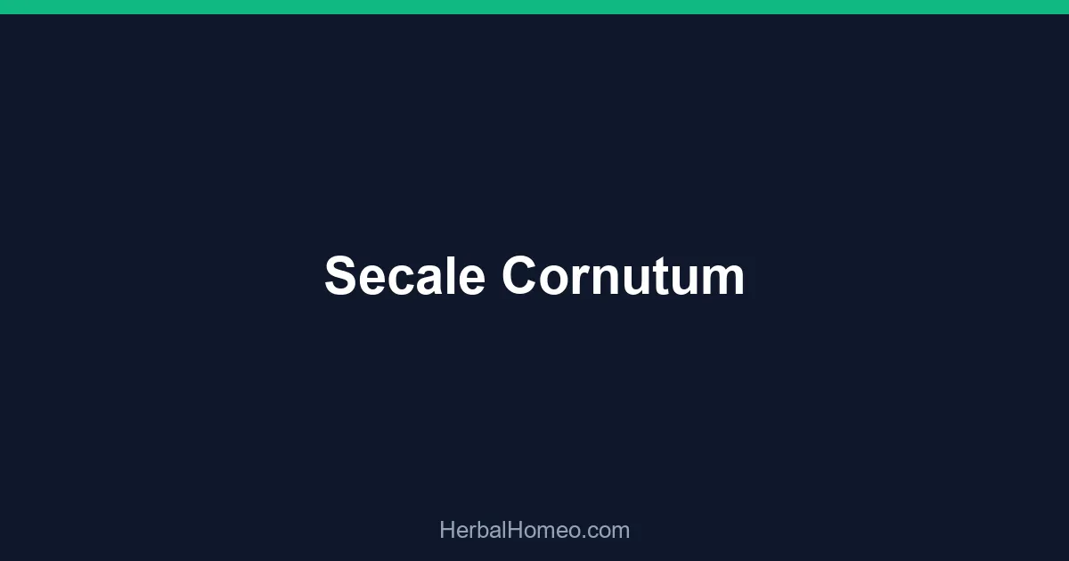 Secale Cornutum