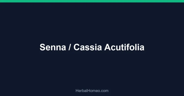 Senna / Cassia Acutifolia