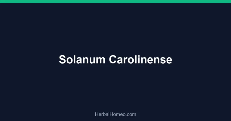 Solanum Carolinense