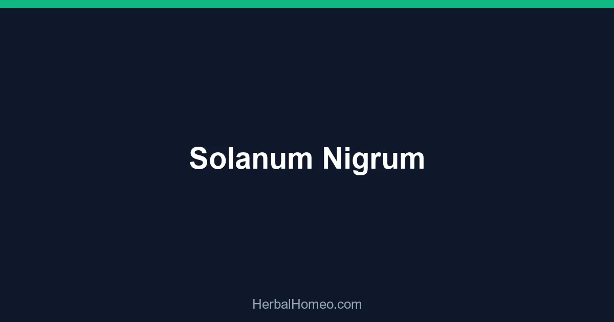 Solanum Nigrum